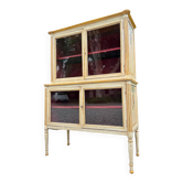 Louis xvi xviii eme century painted wood showcase