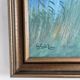 Large vintage original landscape dog oil painting