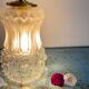 Vintage tulip wall lamp in molded glass