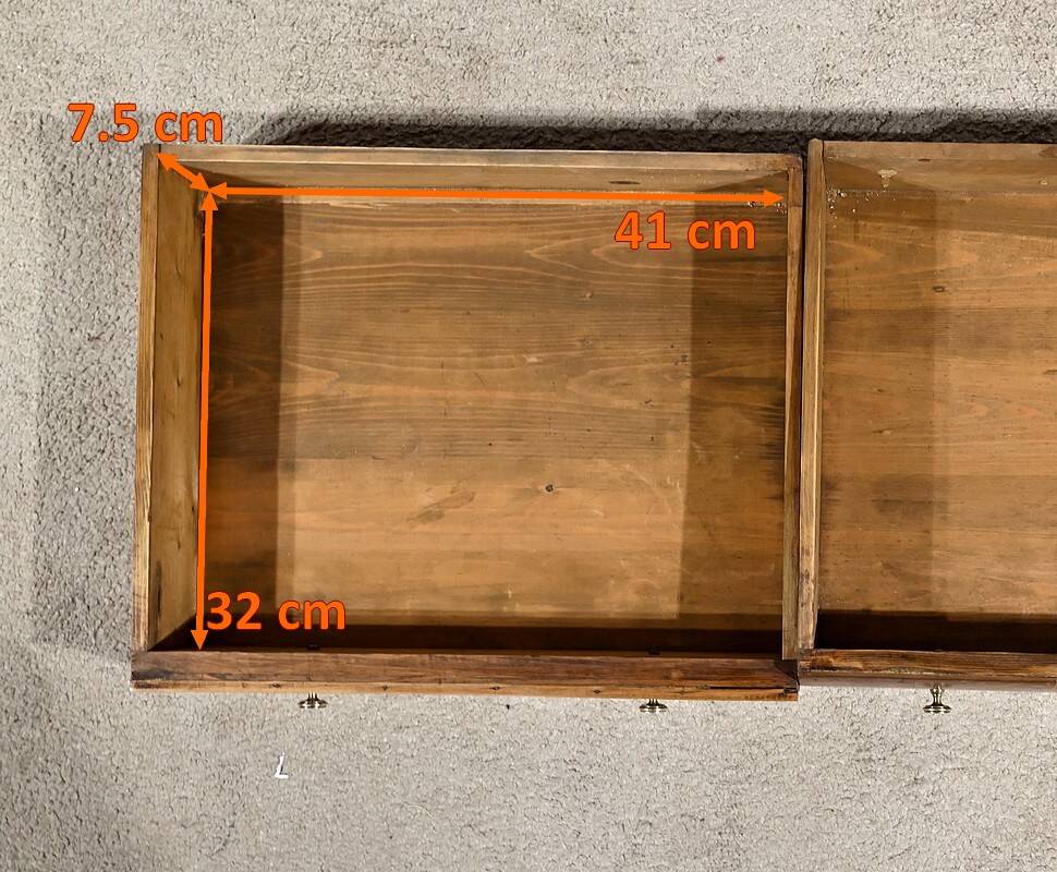 Rare Small Chiffonnière Table in Speckled Amboyna and Cherry, Louis Philippe Period – 19th