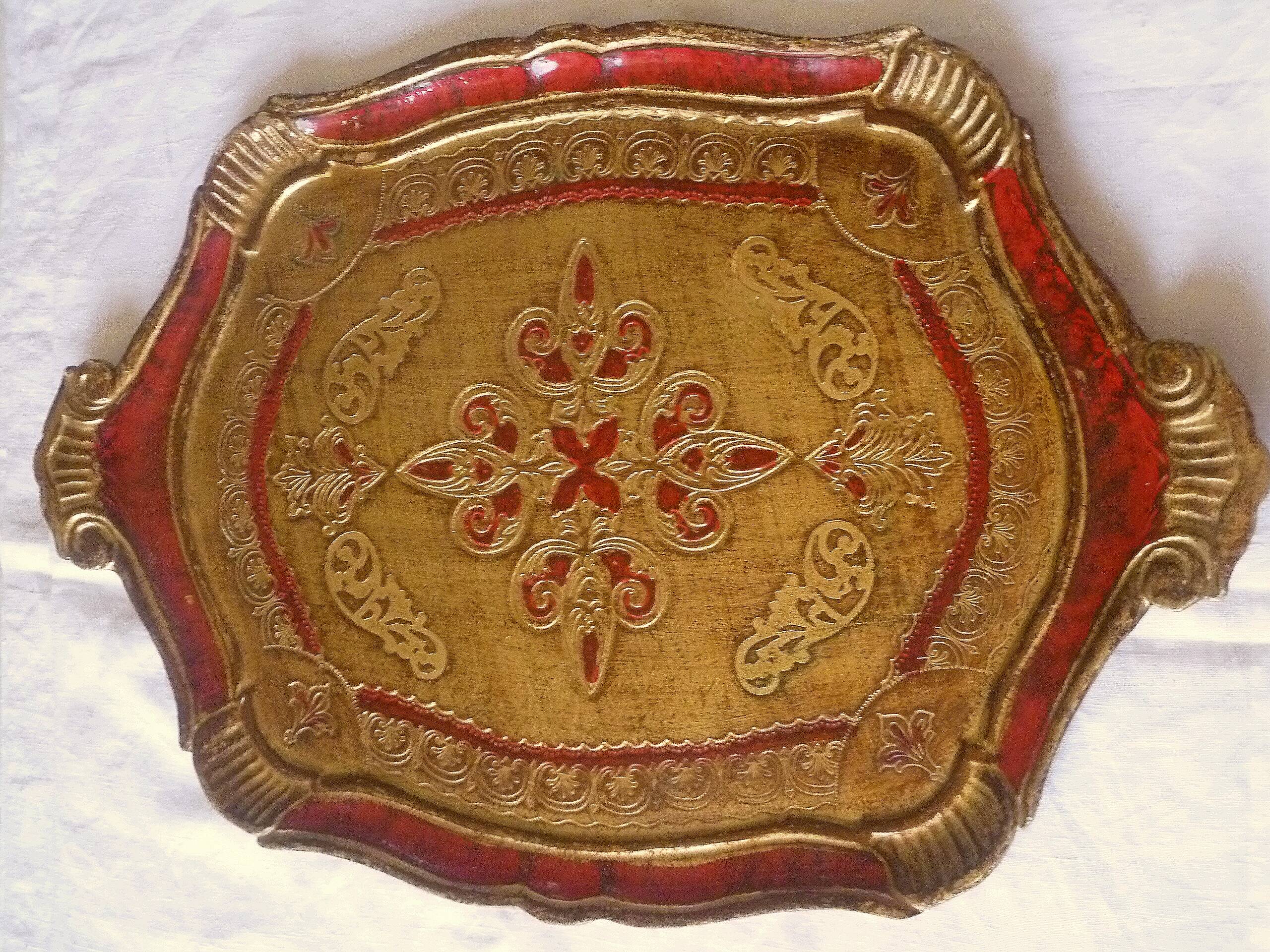 Florentine tray Italy, vintage