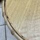 Table basse ronde rotin années 60
