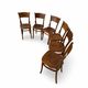 Set of six Authentic antique bentwood chairs, Antonio Volpe