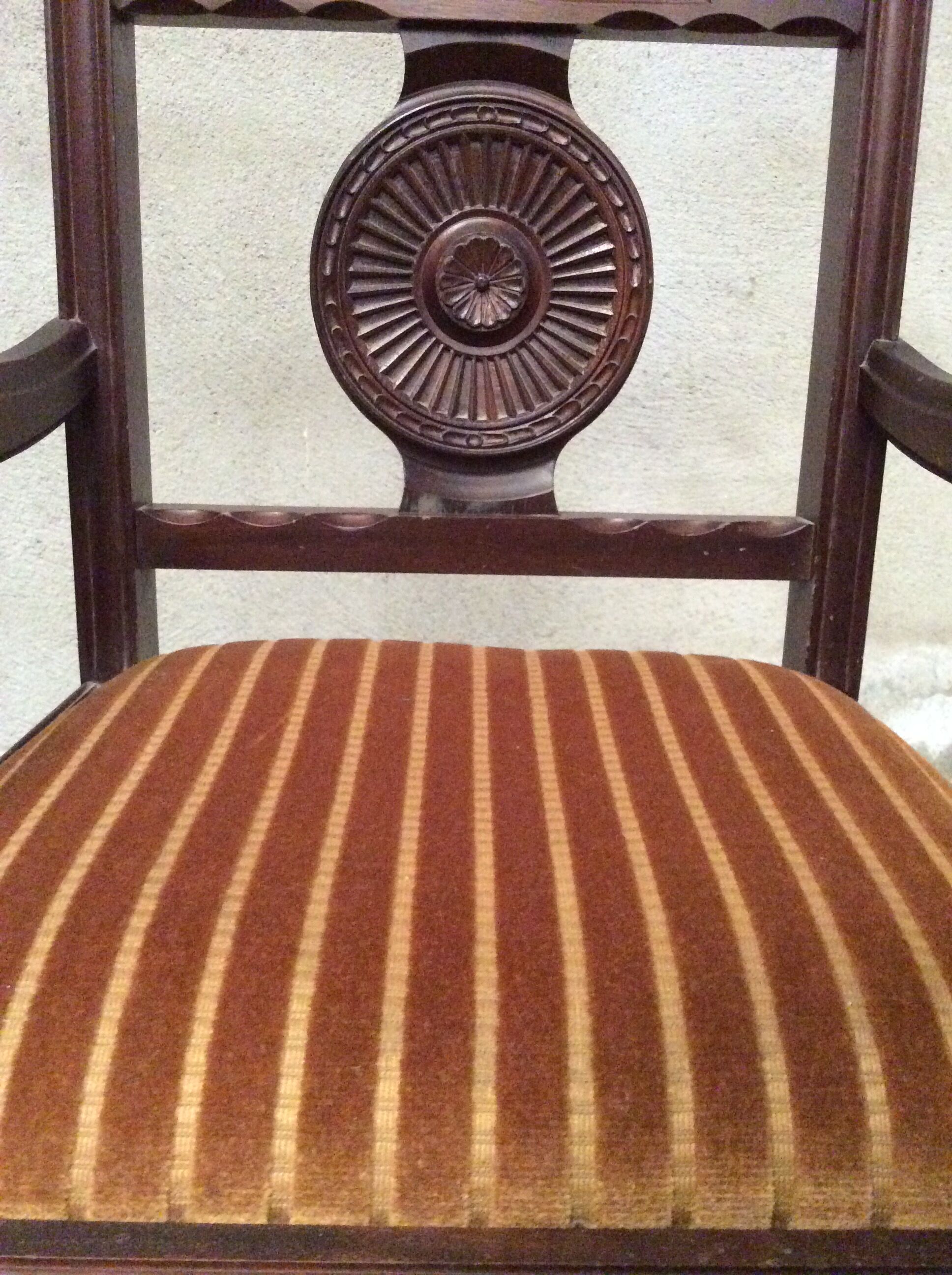 Vintage Basque wooden chair