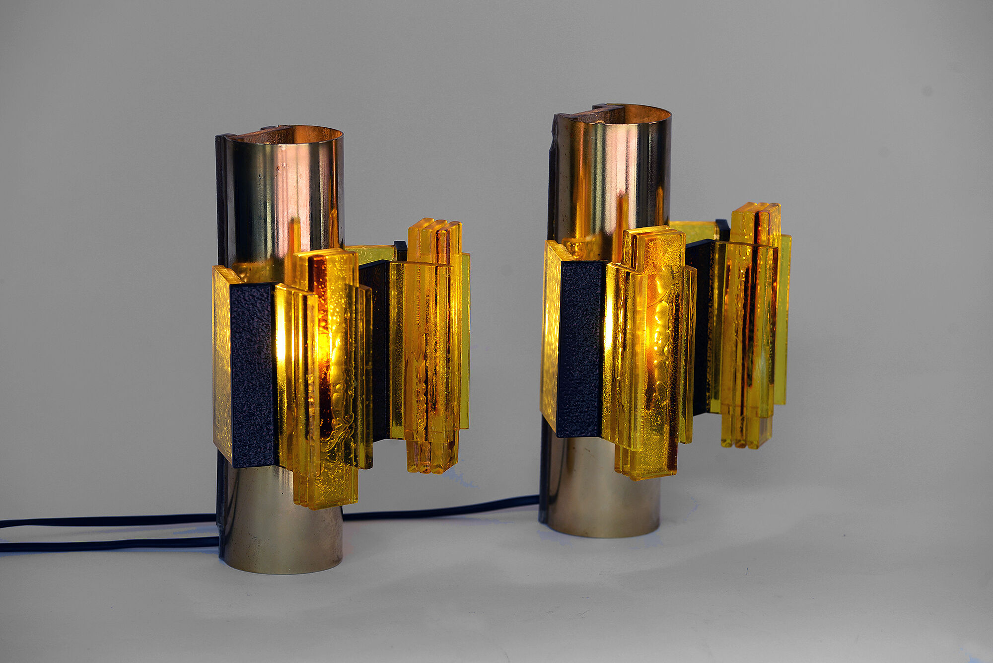 Pair of wall sconces by Claus Bolby for CEBO industries. Denmark 1960s