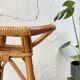 High stool in bamboo and rattan, circa 1960.
