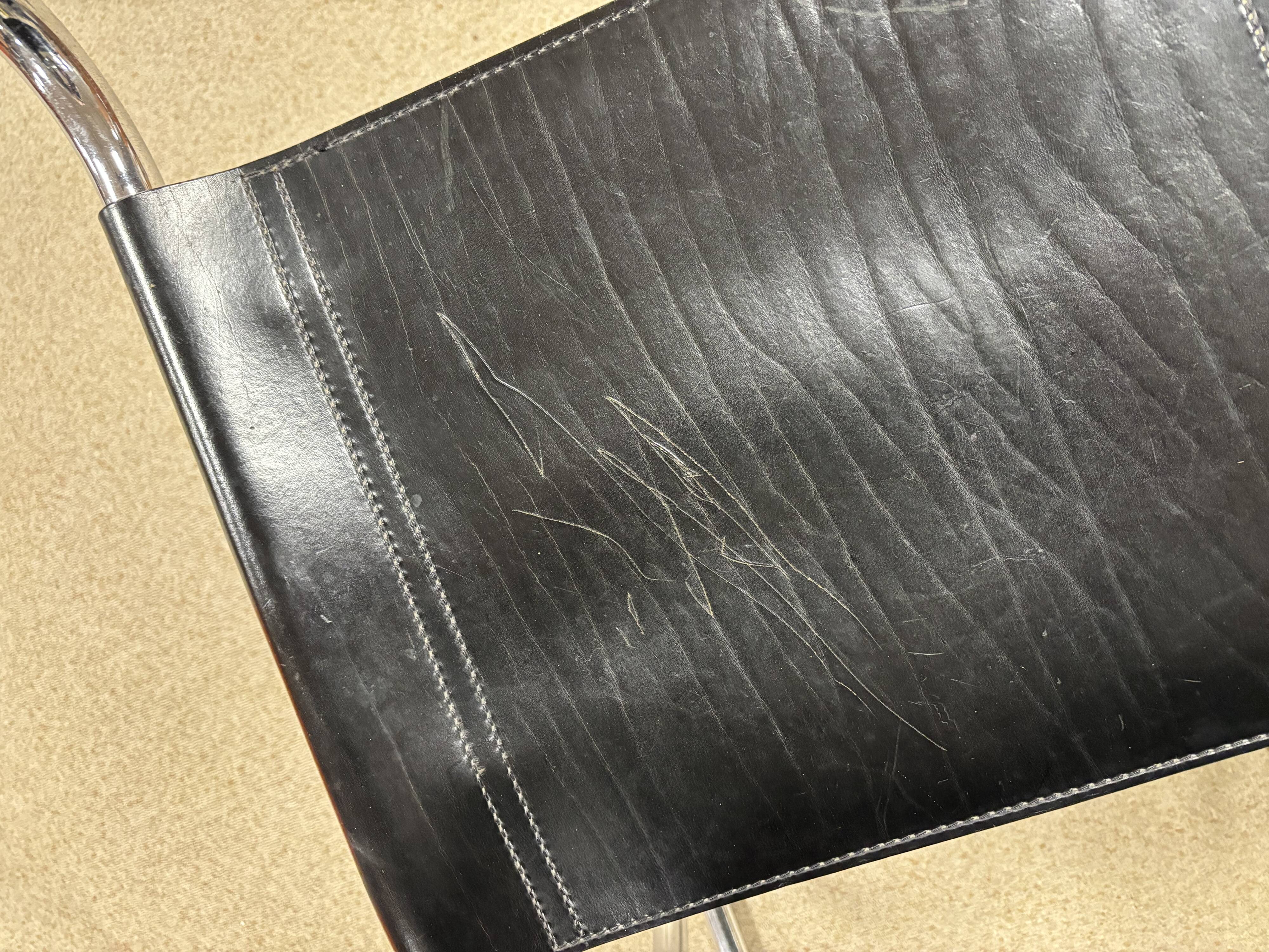 set of 4 MR side chairs by Ludwig Mies Van Der Rohe, Fasem edition, 1983