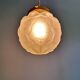 Art Deco pendant/portable lamp in frosted glass, 1920s