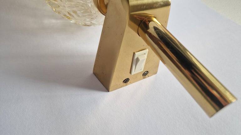 Pair of Midcentury Wall Lamps in style of Gaetano Sciolari, Italy, 1970s