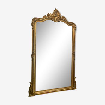 Miroir Louis XV doré à l'or 92x157cm