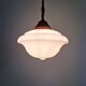 Philips Art Deco pendant light in white opaline, 1930s
