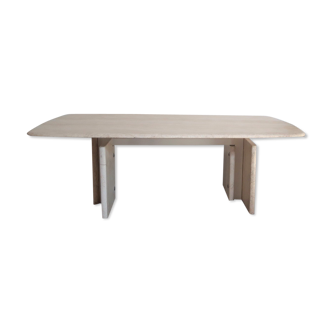 Vintage 70s travertine coffee table