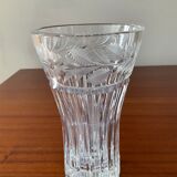 Vintage chiseled crystal vase