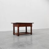 Oak hand-carved side table in wabi wabi style, Spain, 17th Century