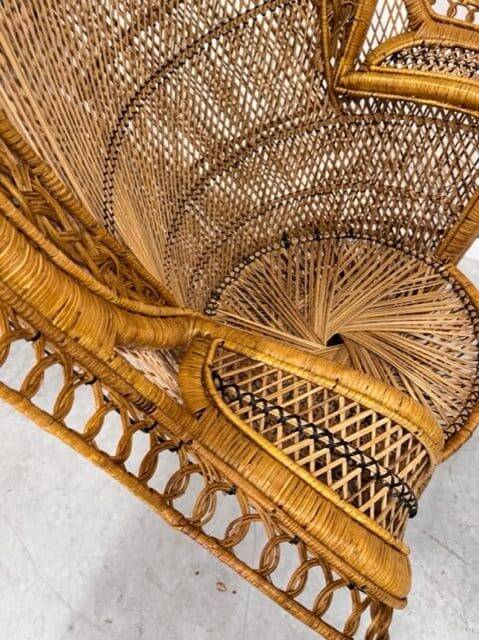 Pomare armchair, known as “Emmanuelle”, in rattan – Iconic piece restored