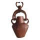 Hanging vase in solid wood carved / handcrafted