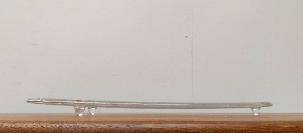 Large Vintage Glass Plate in the Shape of a Swedish Fish by Pukeberg Glass