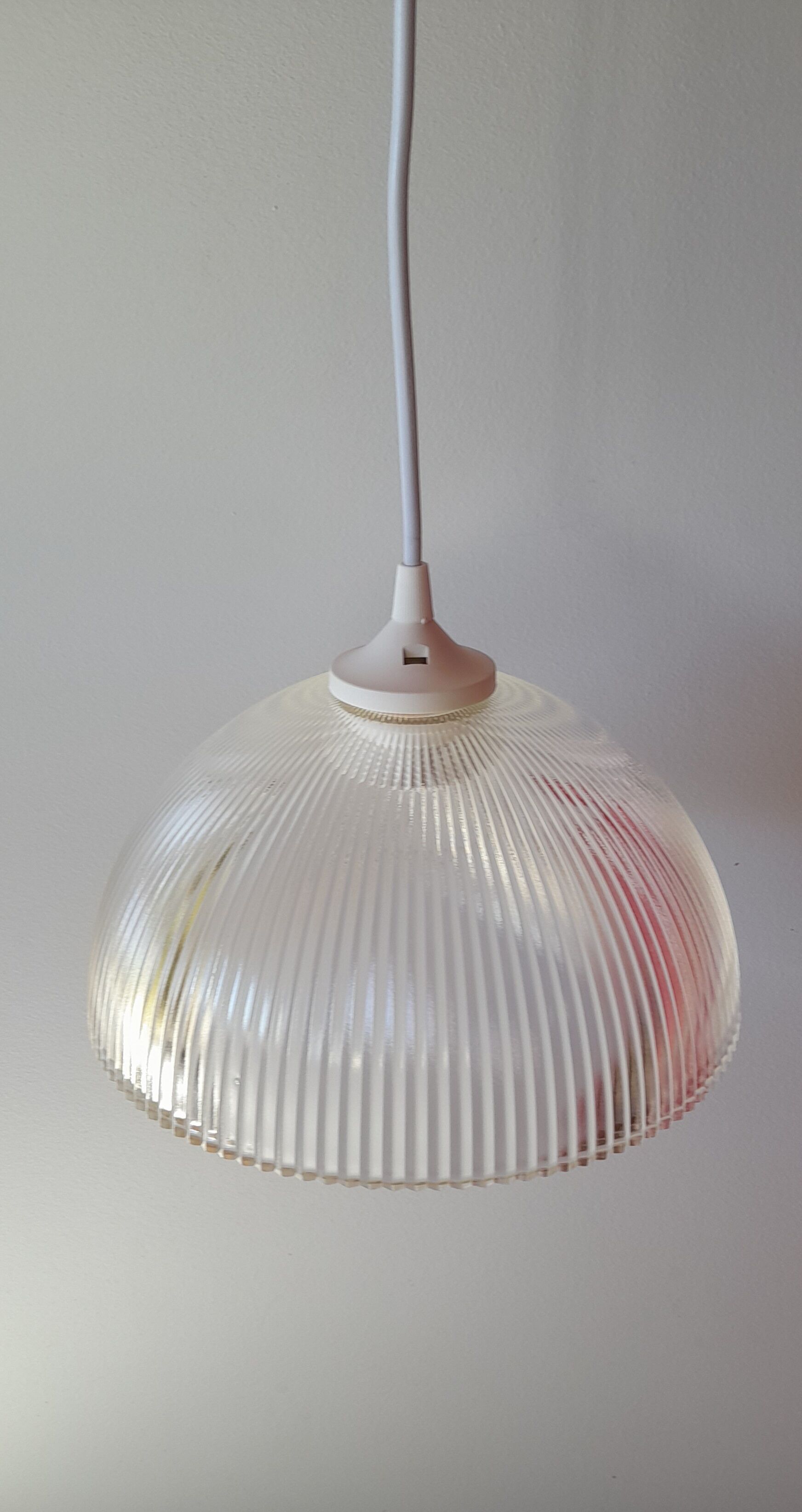 Prismatic glass pendant lamp 1950