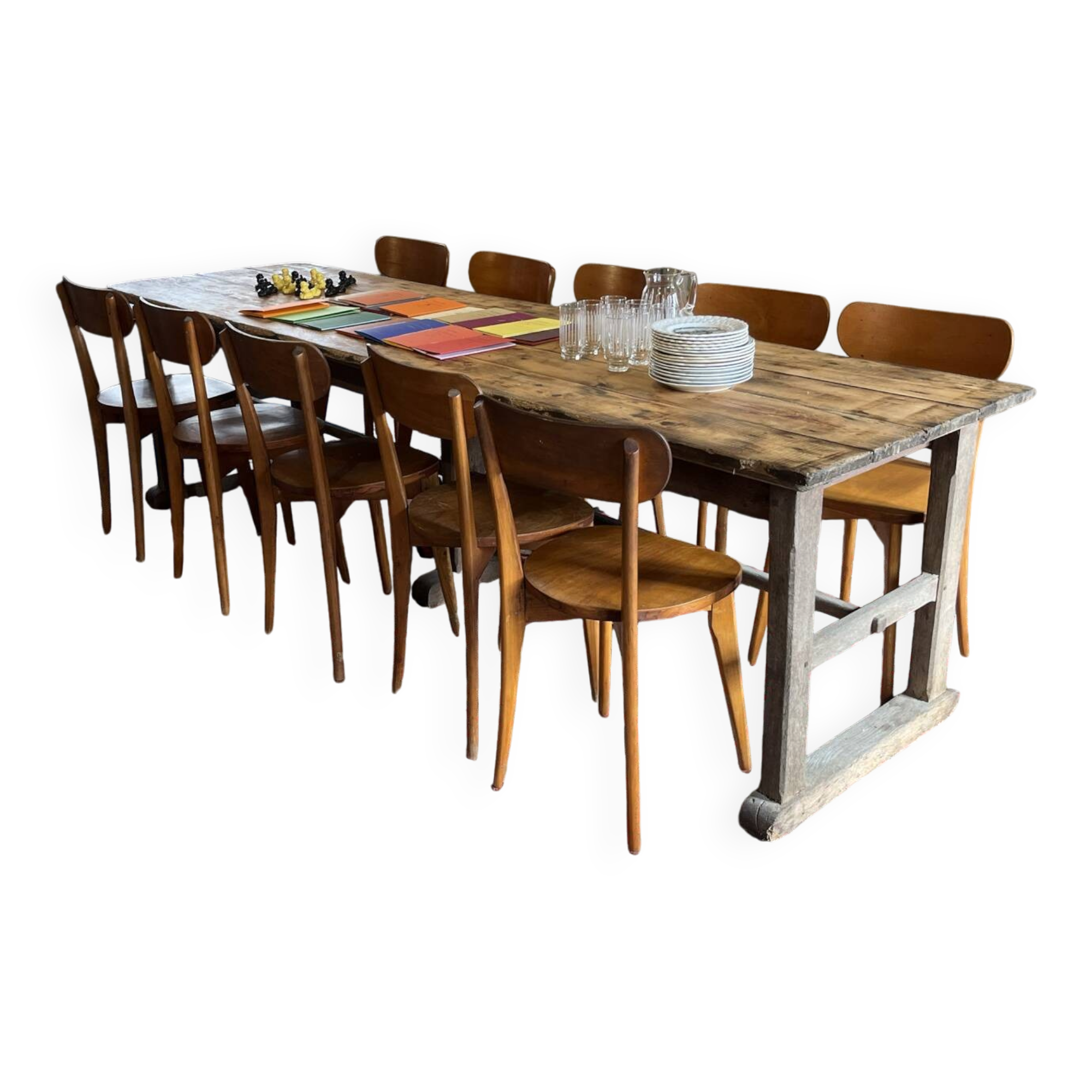 19th-century farmhouse table