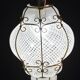Venini Amazing Venetian Lantern in Murano Reticello Glass, 1950s