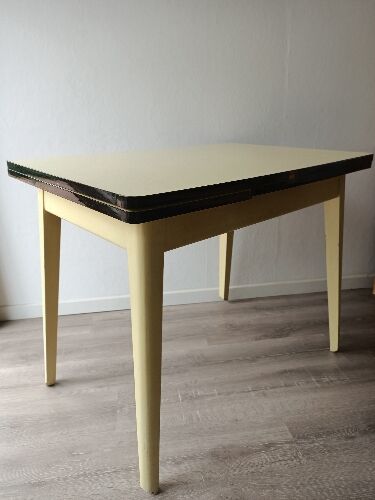 Yellow formica table