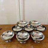 Set of 8 vintage stainless steel cups