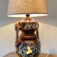 Lamp ceramic fat lava double lighting 70s