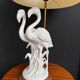 Lampe porcelaine flamants roses années 80