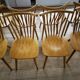 Set of 8 chairs in natural wood, back with 7 bars - tapiovaara type - 1970