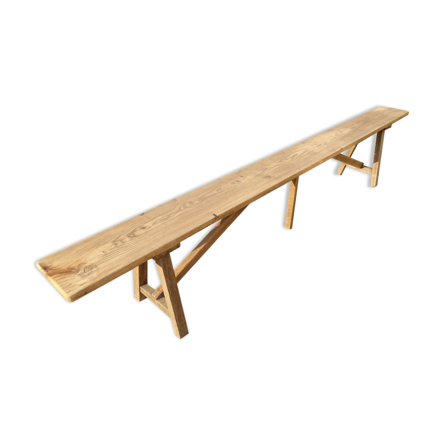 Solid wood farm bench 248 cm