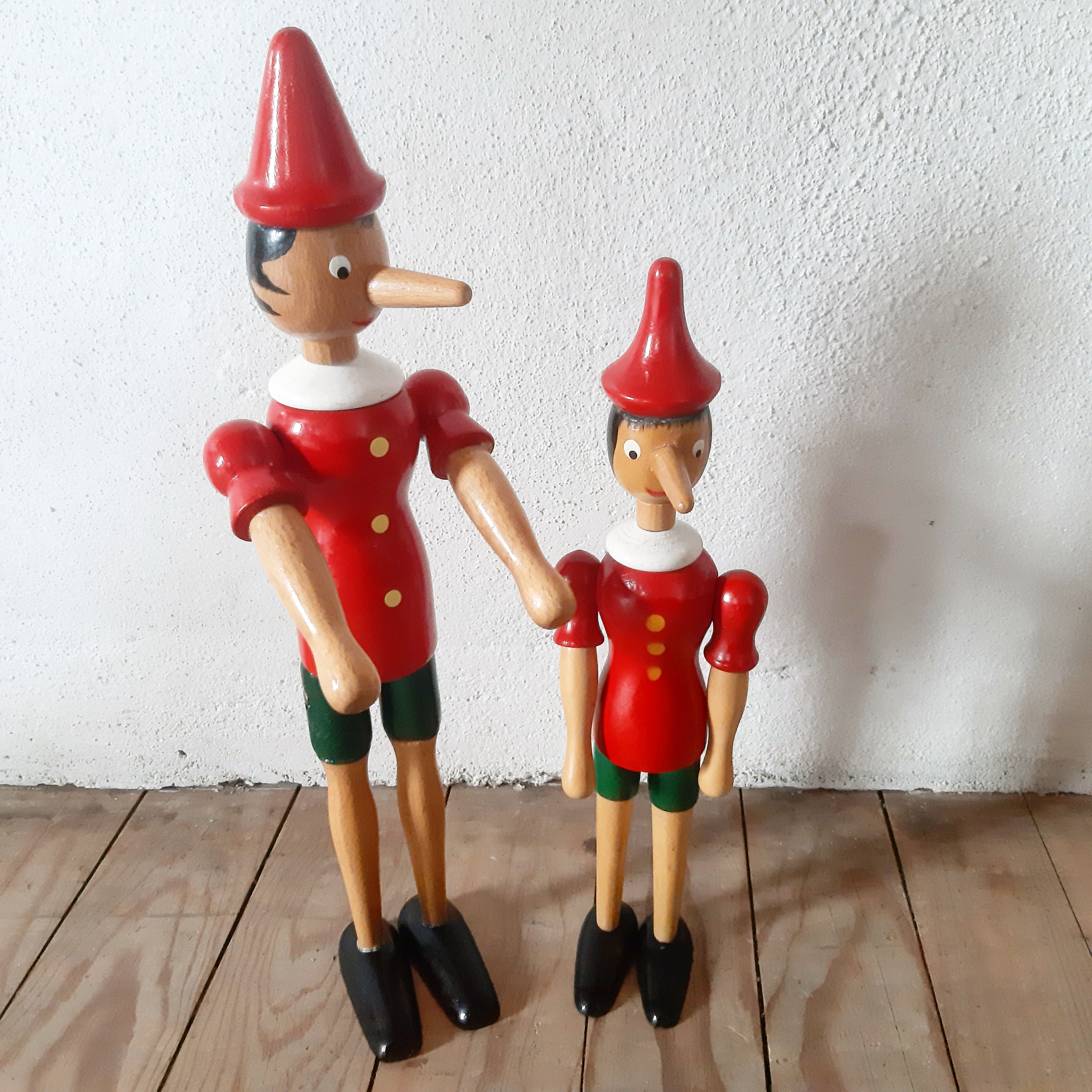 Pinocchio articulated in wooden from the 70