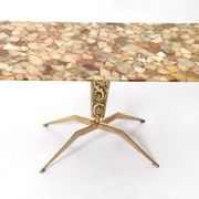 Table basse en bronze avec plateau en marbre de différents types, Italie