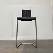 Vintage German cantilever bar stools B30 with leather cushions by Tecta and Jean Prouvé, set of 2.