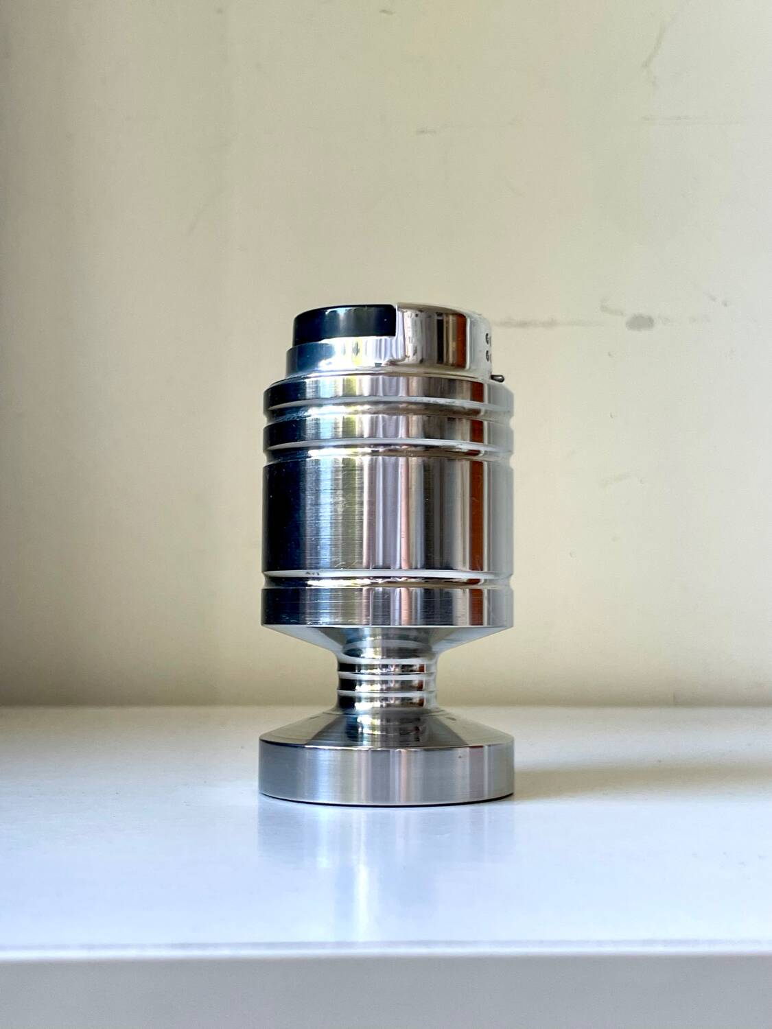 Briquet de table moderniste vintage en métal, Japon