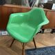 Ray and Charles Eames Fibreglass Arm Shell Dowel Chair Green