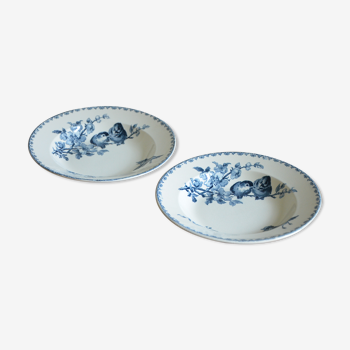 Lot de 2 assiettes creuses Sarreguemines, collection Favori