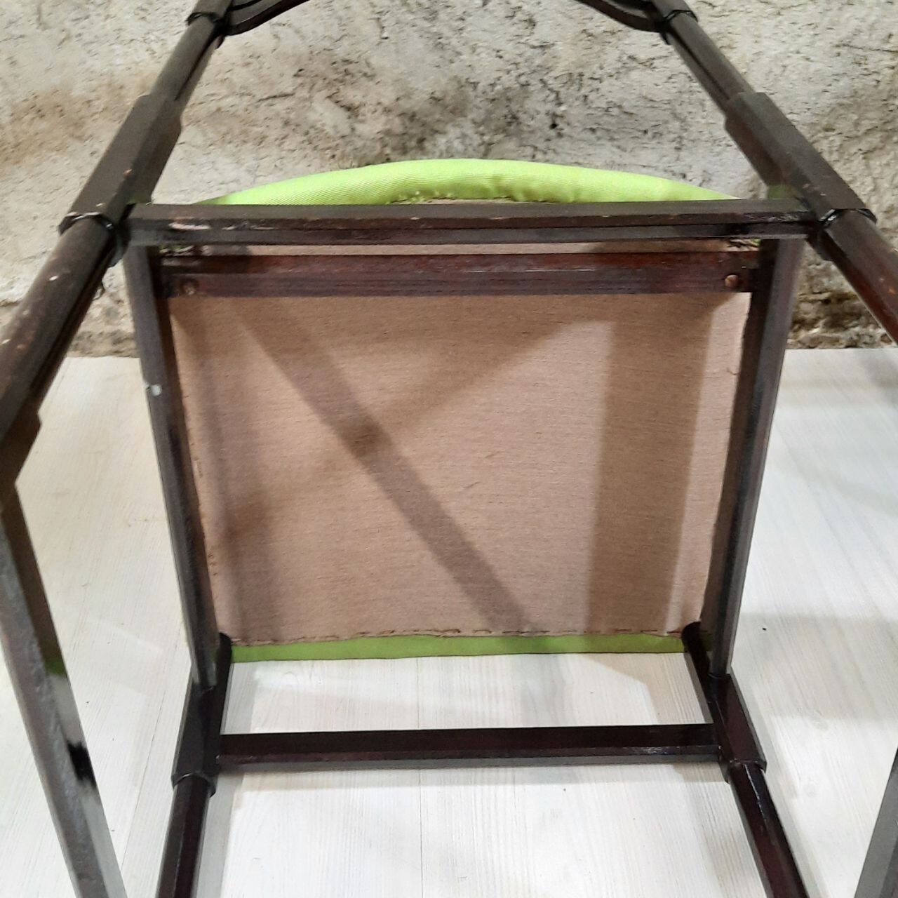 Six 50's chairs - varnished wood