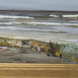 Scandinavian modern painting, 1929, Oil on board.