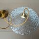 Vintage chiseled glass pendant light