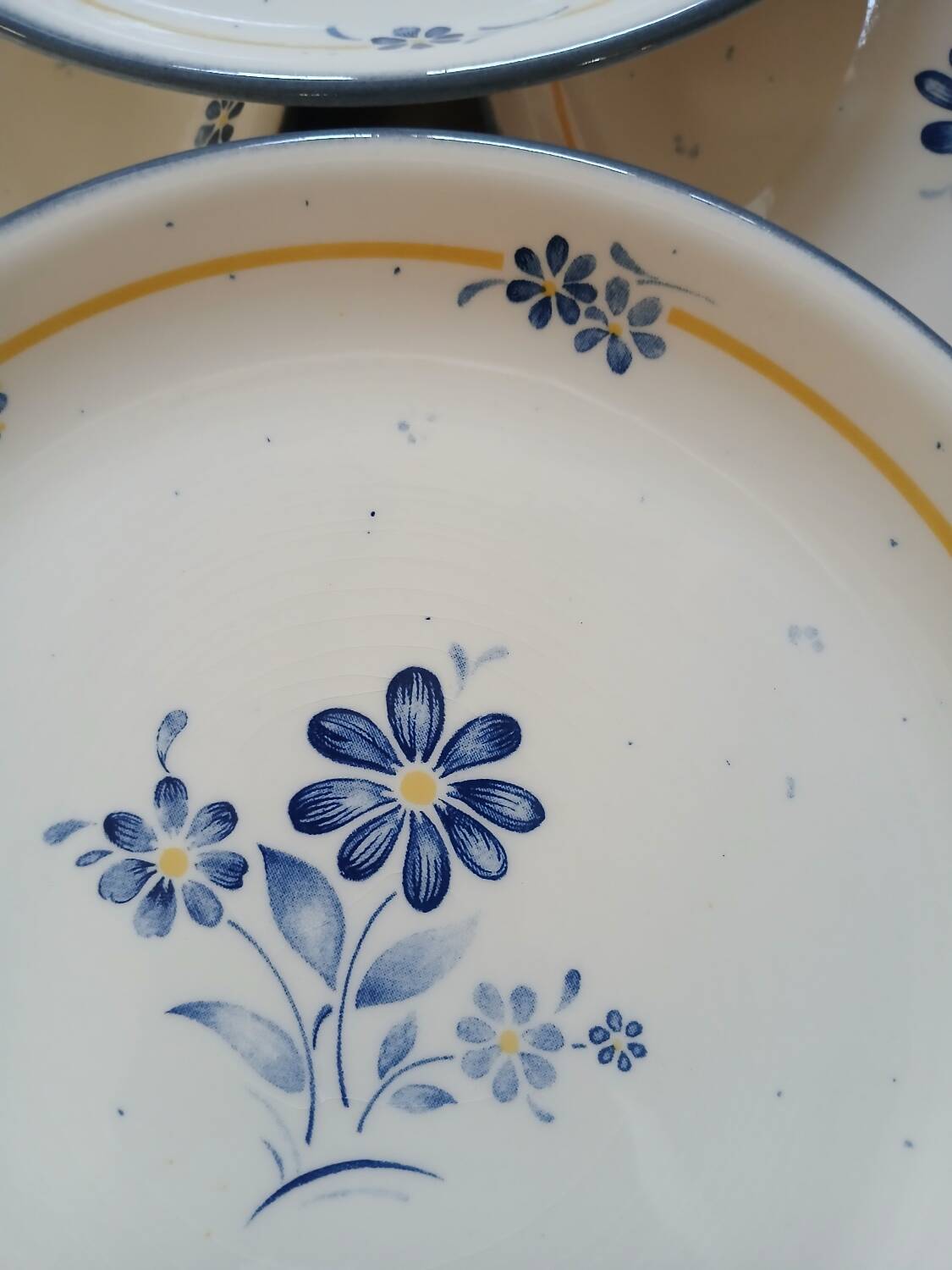 6 assiettes plates + 1 plat "Biltons " England 