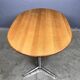 Vintage Dining Table Oval Chrome Solid Oak