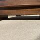 Vintage 1970s solid elm wood commode with 3 drawers.