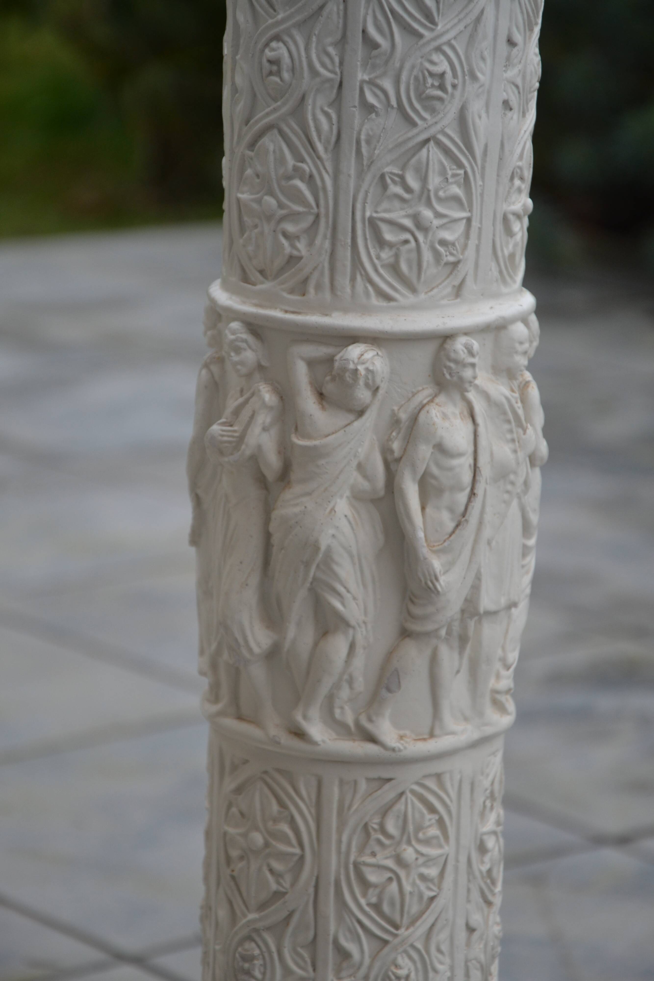 Two old plaster columns