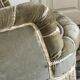 Fauteuil crapaud vert avec torsades