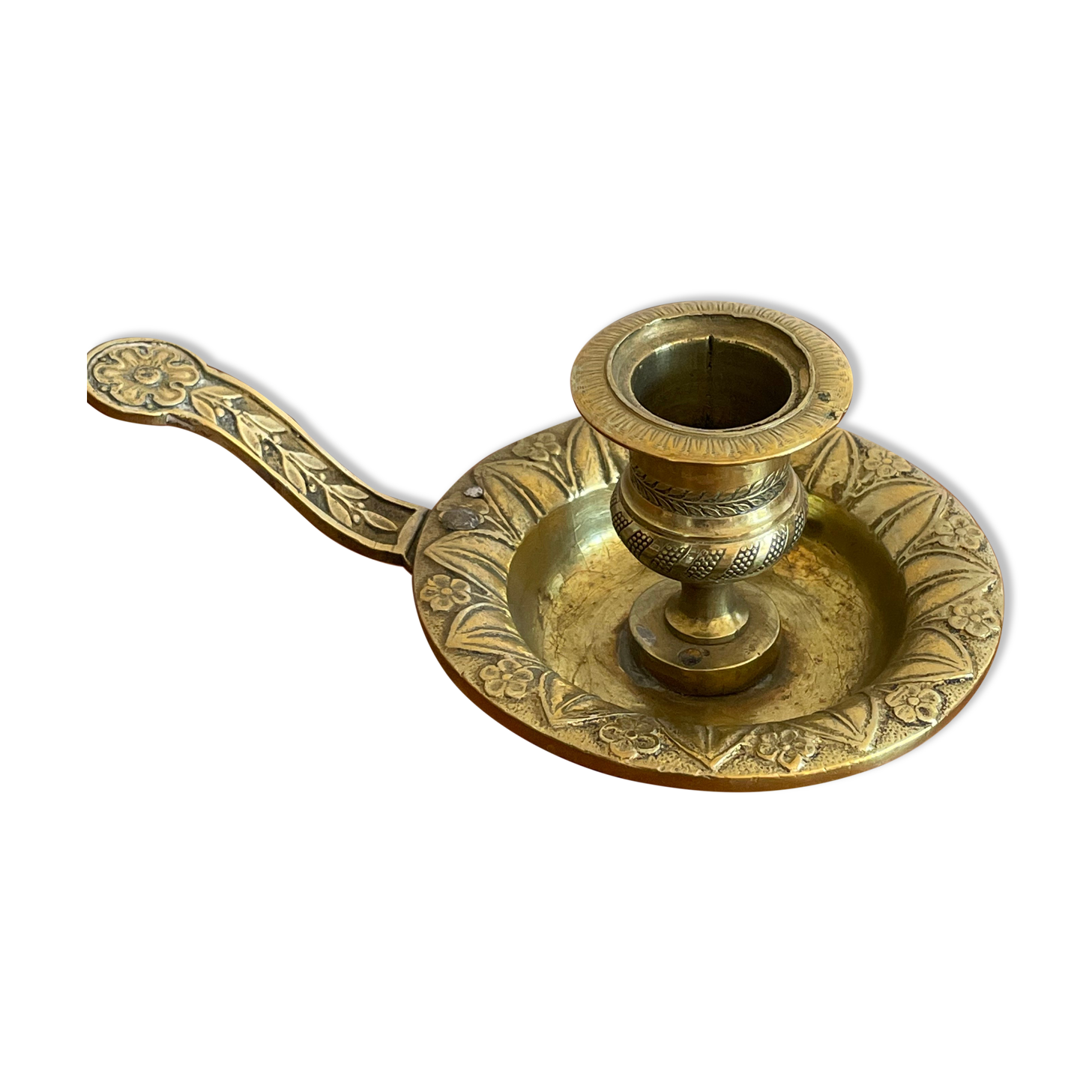 Brass hand candlestick