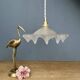 Vintage frosted glass lampshade pendant light