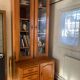 Showcase library in solid wood with two sections