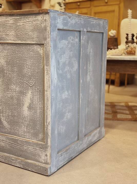 Blue-grey patinated sideboard / jam cupboard