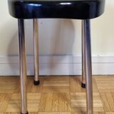 Tabouret en bakélite noir, années 50-60