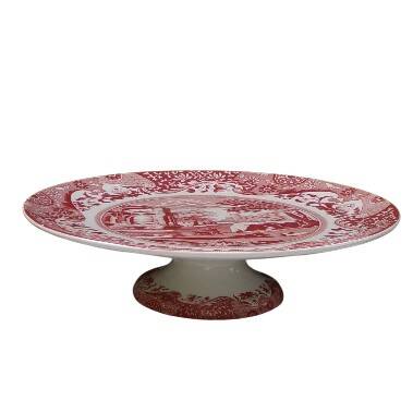 Plateau à gâteaux Cranberry Spode « Italian » Design Lavable au lave-vaisse
